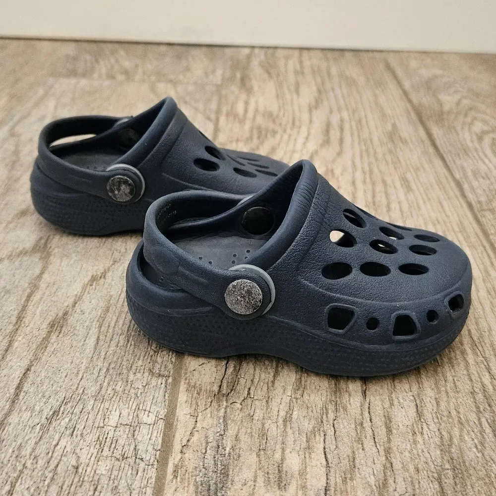 Toddler Kids Classic Clogs Navy Blue Size 4-5